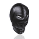 thumbnail image 1 of 1pc BDSM Leather Hood Mask - Zipper Open Mouth Eyes Full Face Cover for Adult Role-playing Sex Toys and Nightclub Prom, 1 of 5