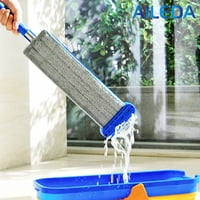 ""Mopa Plana Autoescurrible Aileda | Uso Húmedo O Seco Para Limpieza Doméstica Desmontable, Incluye 1 Paño De Mopa ""