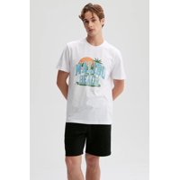 Fashionspark - Polera Hombre Print Posicional Blanco - V