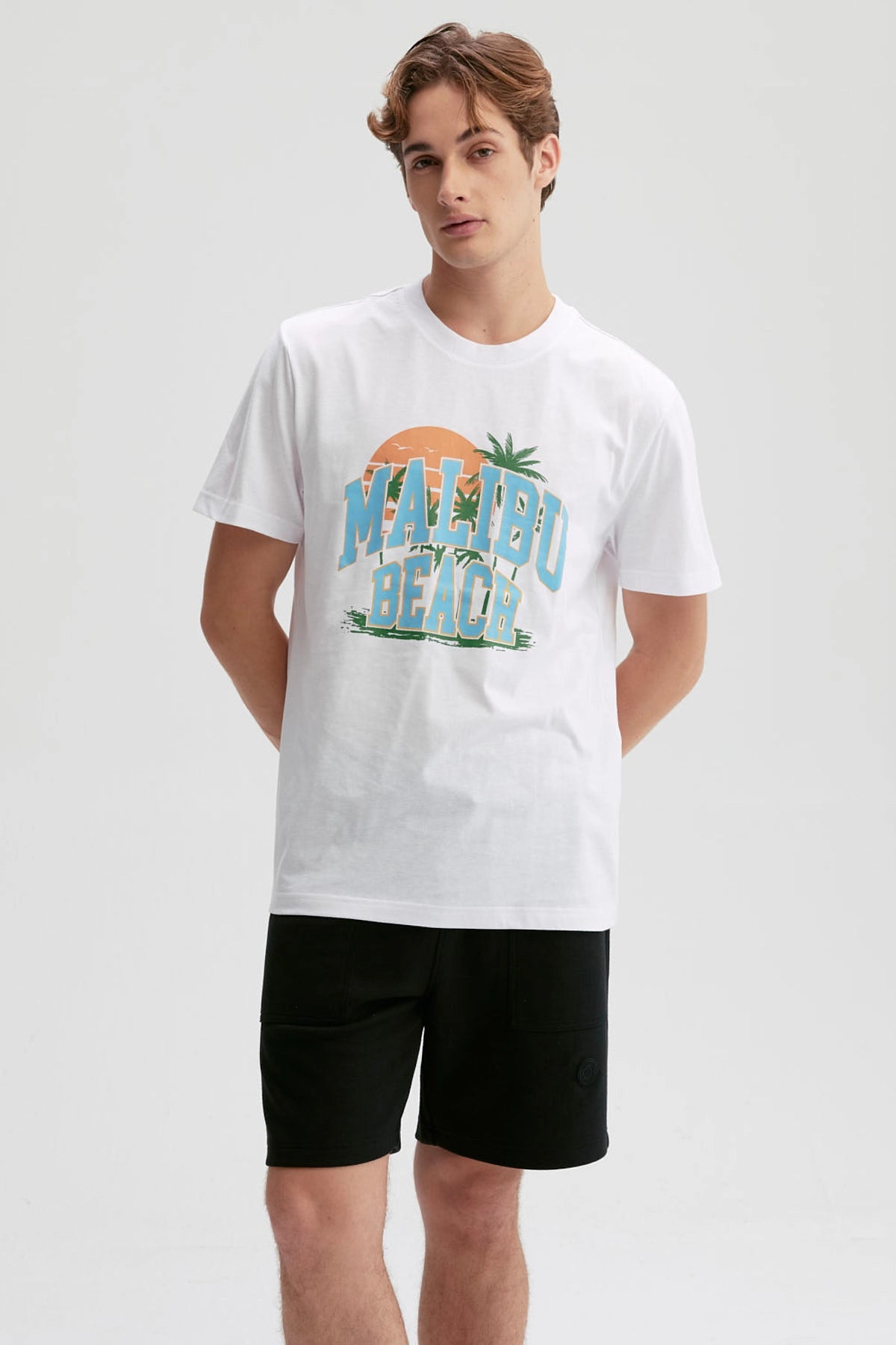 Fashionspark - Polera Hombre Print Posicional Blanco - V