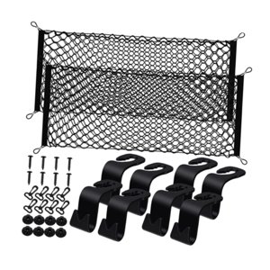 Magideal - Red Para Equipaje Trasero De Coche, Red De Almacenamiento De Carga, Accesorios Prácticos Fáciles De Usar, Organizador De Red Para Equipaje En Maletero 90X40Cm