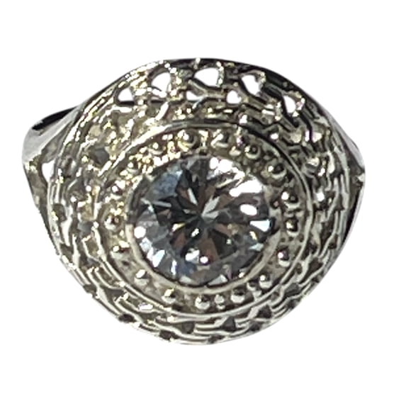 Anillo plata 925 y Circón; talla 7 1/2 USA - talla 16 epañola