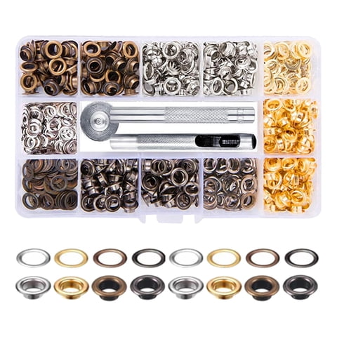 Magideal - Kit De Herramientas Con Ojales De 5Mm, Caja De Almacenamiento () Piezas, Herramienta De Instalación Para , Proyectos De 400 Juegos