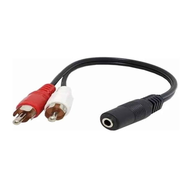 Cable de audio Plug Jack 3.5mm hembra a 2x RCA macho | Lider