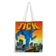 thumbnail image 1 of The Tick Bolso de tela con estampado de lienzo para mujer, bolsa de compras reutilizable y estética, con cremallera interior, regalo para mujer,38*45cm., 1 of 6