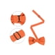 thumbnail image 2 of INSPIRE CHIC Corbatines de Algodón para Hombres Color Sólido Texturizado Preatado para Fiesta Familiar Naranja Mediano, 2 of 4