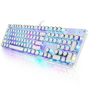 Teclado Mecánico Para Juegos Yscp, Estilo Máquina De Escribir Rgb, 104 Teclas