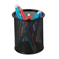 Oem - Porta Lápiz De Rejilla Malla Negra Metálica Oficina Nr