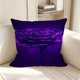 thumbnail image 1 of Dreamy Purple Rose Theme Printed Pillow Cover | Soft and Comfortable, 1 of 5