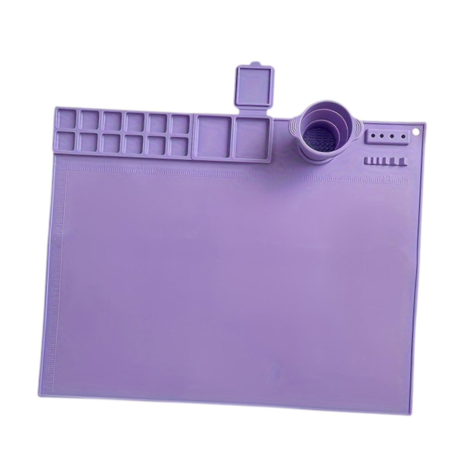 Bothyi - Tapete De Silicona Para Pintar Con Taza. Tapete De Pintura Para Manualidades, Para Jugar, Crear Y Hacer Manualidades. Violeta.