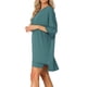 thumbnail image 4 of INSPIRE CHIC Conjunto de Salón de Punto Acanalado para Mujer Camiseta de Manga Corta Oversize y Pantalones Cortos de Cintura Alta Suave Conjunto de Verano 2XL Verde Lago, 4 of 6