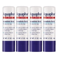El Lápiz Reparador De Labios Aquaphor Alivia Los Labios Secos Y Agrietados, 5 Ml X 4