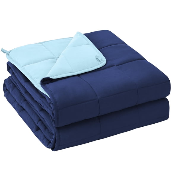 Manta pesada Yescool para adultos de 6,8 kg (60 x 80 cm), color azul y azul
