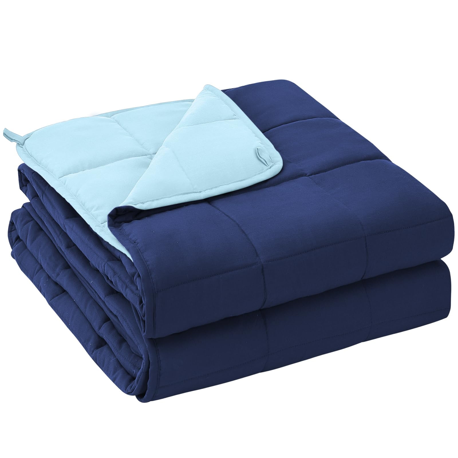 Manta Pesada Yescool Para Adultos, 9,07 Kg (60 X 80 Cm), Color Azul Y Azul