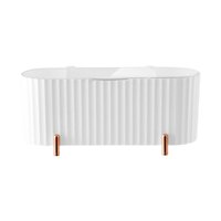 Magideal - Organizador De Soporte Para Almohadillas De De 3 Compartimentos Con Tapa, Contenedor De Almohadillas Cosméticas, Joyas Cosméticas Para Oficina Blanco