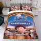 thumbnail image 4 of Ratatouille Conjunto de sábanas temático, trío de piezas, cómodo y amigable con la piel, diseño único, regalo de decoración para el hogar para familiares, amigos y fans,135cm *200cm, 4 of 6
