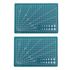 Magideal - 2 Uds Tablas Cortadas En Rejilla, Tapetes De Corte, Tapete Artístico Para Grabado, Tapetes De Costura De Doble Cara Para Manualidades, Patchwork, Proy 21Cm X 145Cm X 09Mm