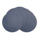 thumbnail image 1 of Juego de 6 manteles individuales redondos de plástico para decoración de mesa de comedor interior y exterior, lavables, manteles de cocina, limpiar con un paño, azul, 15x15 pulgadas, 1 of 6