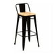 thumbnail image 1 of Taburete Metálico con Asiento de Madera Ideal para Barra, 1 of 6
