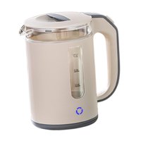 Magideal - Hervidor Eléctrico De Vidrio De Borosilicato Alto, Caldera De Agua Del Té, Caldera De Agua Caliente, Ollas Eléctricas De Calentamiento Rápido Para La Color Albaricoque