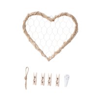 Magideal - Panel De Rejilla De Pared Para Colgar En La Pared, Exhibición De Fotos, Artesanía En Forma De Corazón, Tejido Creativo, Decoración De Fotos, Estante S