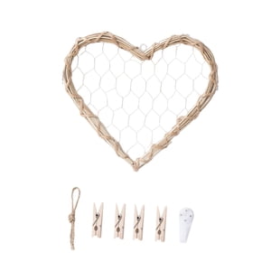 Magideal - Panel De Rejilla De Pared Para Colgar En La Pared, Exhibición De Fotos, Artesanía En Forma De Corazón, Tejido Creativo, Decoración De Fotos, Estante S