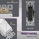 thumbnail image 4 of Interruptor de luz ENERLITES, 3 vías, para decoración, balancín, 15 A, 4 of 7