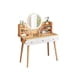 thumbnail image 1 of Tocador De Madera Con Espejo Y Luz Led Mas Taburete Arce, 1 of 4