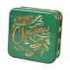 thumbnail image 1 of Caja De Galletas Navideñas Con Forma De Lata De Hierro Con Dibujos Animados Para Fiestas De Año Nuevo, Vacaciones, Color Verde FELIZ, 1 of 5