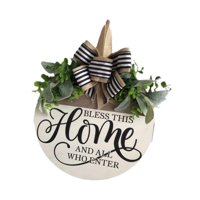 Bothyi - Puerta Delantera Señal De Bienvenida Arte De Pared De 30 Cm Señal De Madera Para Fiestas Cubiertas Farmhuose