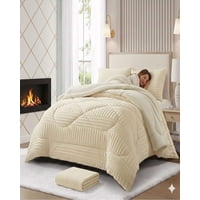 Mylhogar - Set Cubrecama Chiporro Más Sábana Polar Plaza Y Media Premium