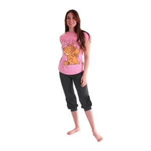 Nickelodeon - Pijama Mujer Garfield Rosa L
