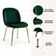 thumbnail image 4 of Silla Bread Velvet Felpa Base Metálica Dorada verde, 4 of 5