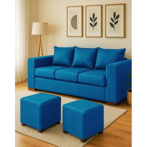 Dkora - Living Cedric 3 Cuerpos + 2 Puf Calipso