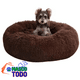 thumbnail image 1 of Cama Antiestrés Felpa para Mascotas Perros Gatos 80cm Café, 1 of 8