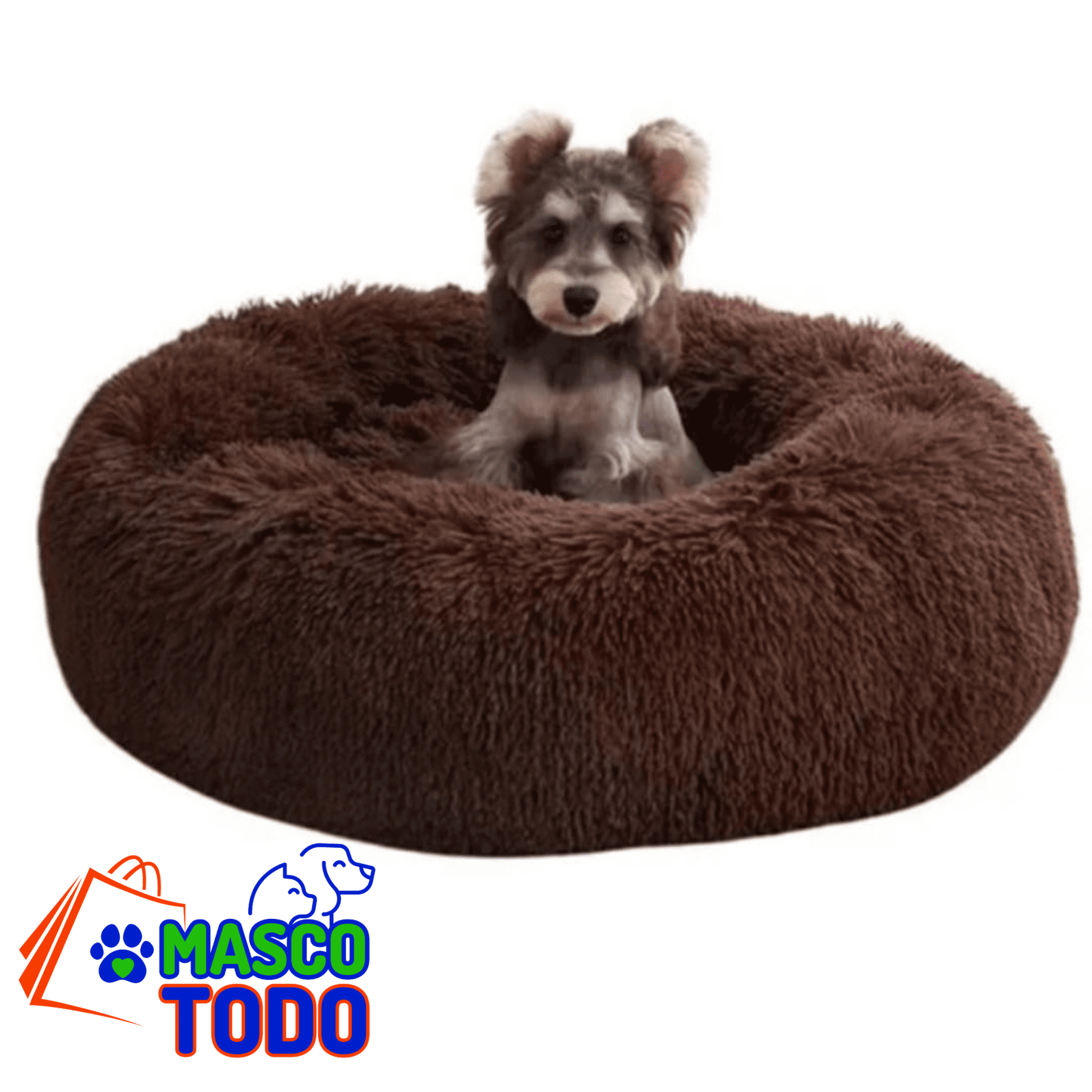 Genérico - Cama Antiestrés Felpa Para Mascotas Perros Gatos 80cm Café