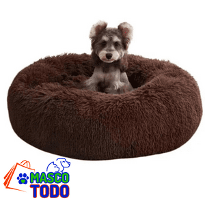 Genérico - Cama Antiestrés Felpa Para Mascotas Perros Gatos 80Cm Café