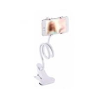 Genérico - Soporte De Celular Pinza Brazo Flexible Mesas Camas Y Autos Blanco