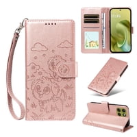 Funda Billetera Foxdock Compatible Con Motorola Moto G86 5G, Diseño Perrito Tierno, Ranuras Para Tarjetas Y Soporte Plegable