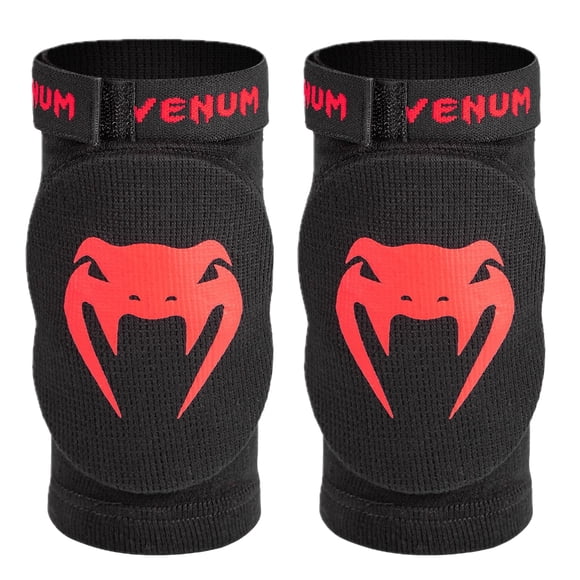 Coderas Venum Kontact Negras con Rojo Velcro Talla Única