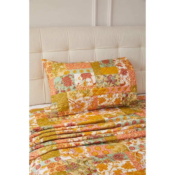 Quilt Sherpa Estampado Fall 2 plazas