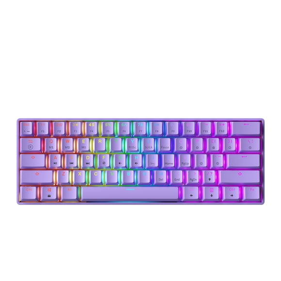 Teclado mecánico GK61 de 61 teclas RGB con cable y switches ópticos