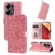 thumbnail image 3 of Funda tipo cartera FOXDOCK para Xiaomi Redmi Note 13 Pro 4G , diseño girasol en relieve, cuero PU, cierre magnético, soporte y tarjetero, 3 of 5