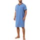 thumbnail image 4 of INSPIRE CHIC Camiseta de Pijama para Hombre con Cuello en V y Ribete de Bloque de Color de Manga Corta con Bolsillo en el Pecho 2XL Azul Claro, 4 of 5