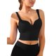thumbnail image 1 of INSPIRE CHIC Sujetador de Mujer Regreso a Clases Sin Aros Copa Integrada Camiseta Deportiva Push-Up Acanalada Ropa Interior Larga Negra 2XL, 1 of 5