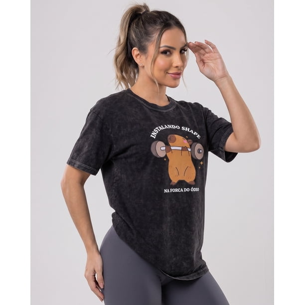 Polera Deportiva Oversize Capybara Vintage Calce Perfecto - A366
