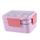 thumbnail image 4 of Contenedor De Comida Bento Box De Acero Inoxidable De 2 Capas Para Acampar Al Aire Libre Senderismo Rosa, 4 of 5