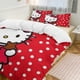thumbnail image 2 of Merry Christmas Hello Kitty Polka Dot Bow 3 Pieces Duvet Cover Set Full Size Super Soft Fade Resistant Microfiber, 2 of 4