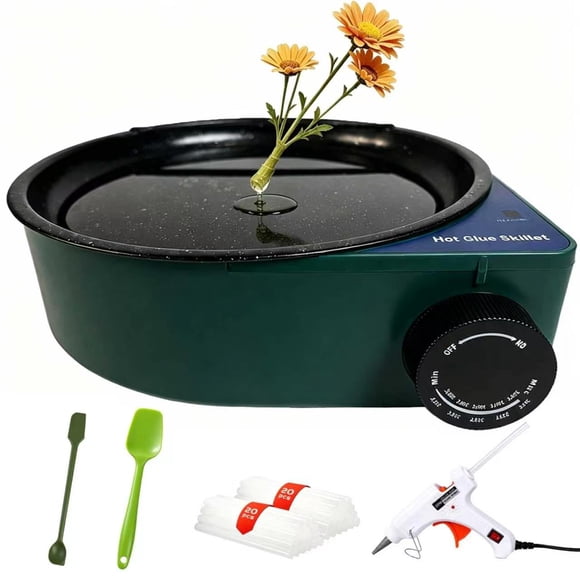 Sistema de Pegamento Caliente GLOOZLX 2 en 1 + 40 Barras de Pegamento