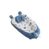 Babyluna - Nido Colecho Premium Cuna Portátil Con Almohada Azul